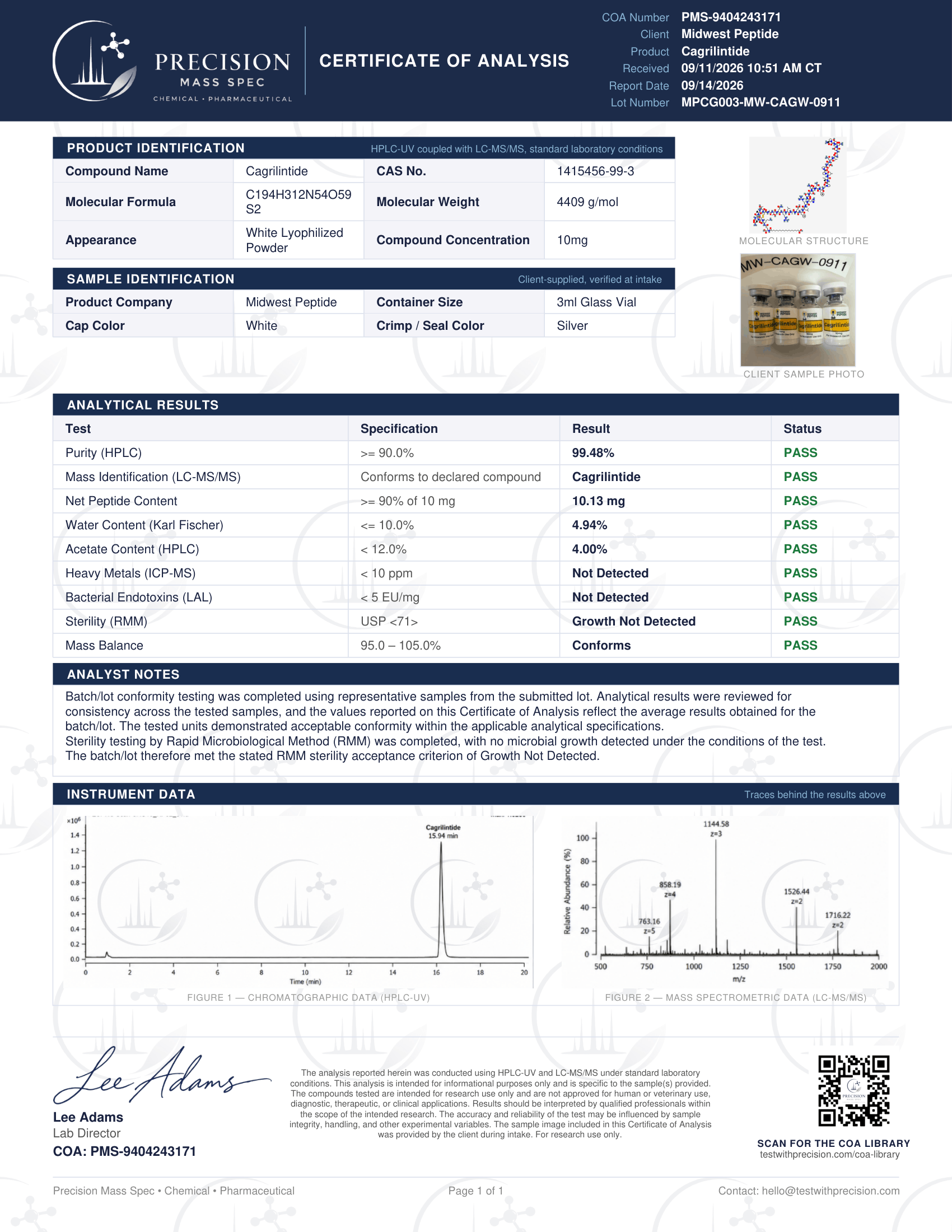 Cagrilintide 10mg Long-Acting Amylin Analog