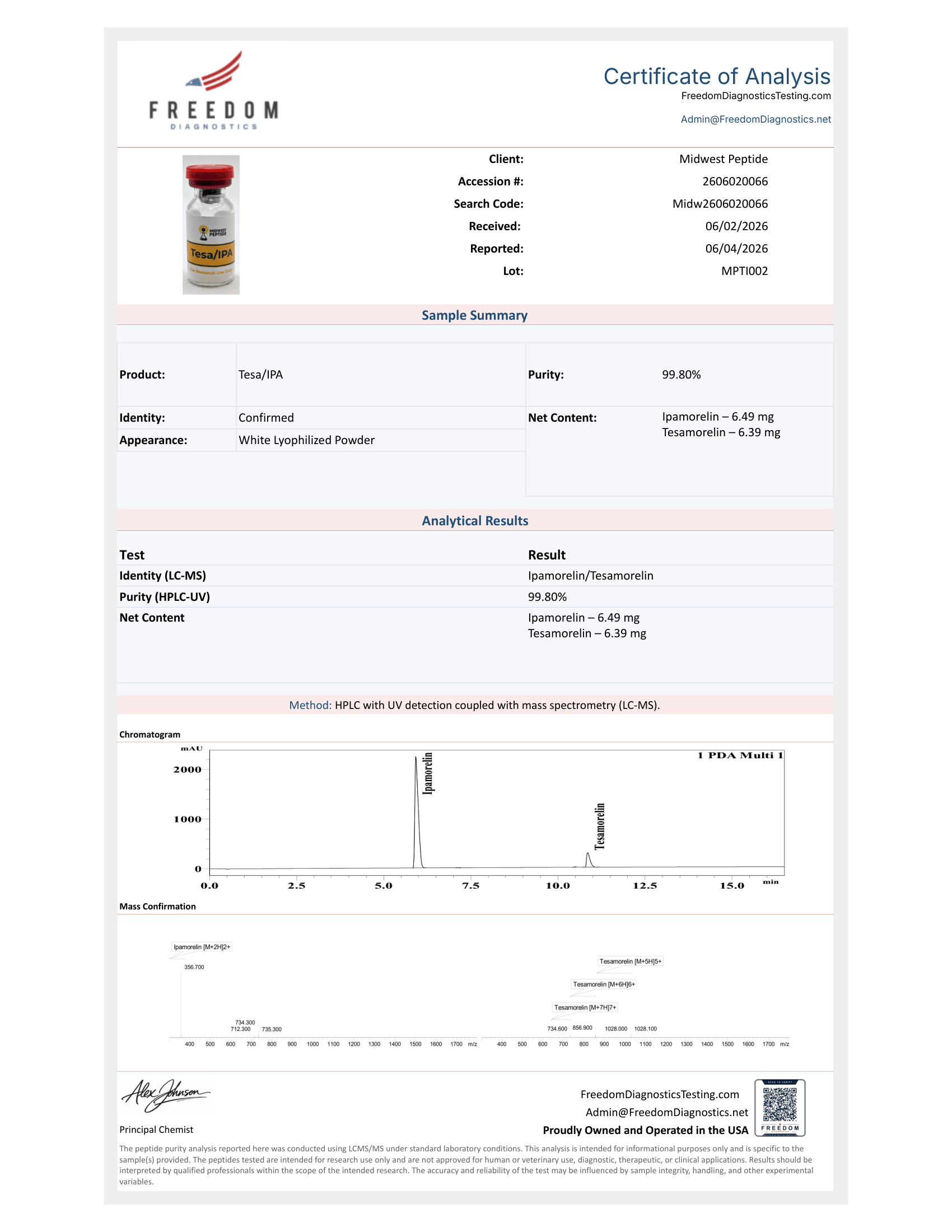 tesa ipamorelin blend Tesamorelin + 10mg / 3mg Tesamorelin + Ipamorelin Blend 10mg